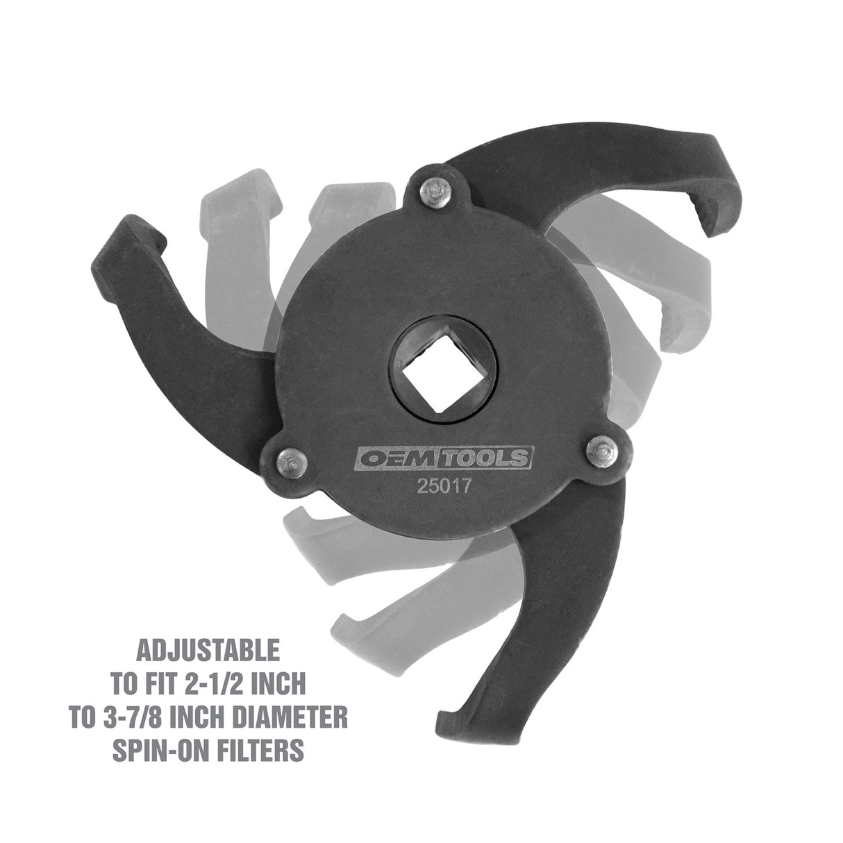 OEMTOOLS 25017 2-1/2in. x 3-7/8in. 3-Legged Spin-On Style Oil Filter Wrench Additional Image 1