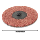 OEMTOOLS 22519 Twist Lock Surface Prep Discs 3in. Medium (25 Pack) Additional Image 4