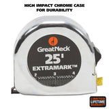 GreatNeck C435I ExtraMark™ Chrome Tape Measure (25 Ft. x 1 Inch) Additional Image 1