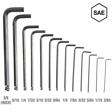 OEMTOOLS 24287 13 Piece SAE Hex Key Set Additional Image 1