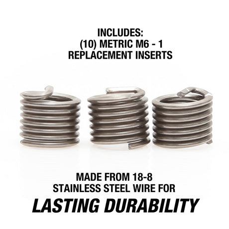OEMTOOLS 25627 Thread Repair Insert - Metric M6 - 1 (10 Piece) Additional Image 1