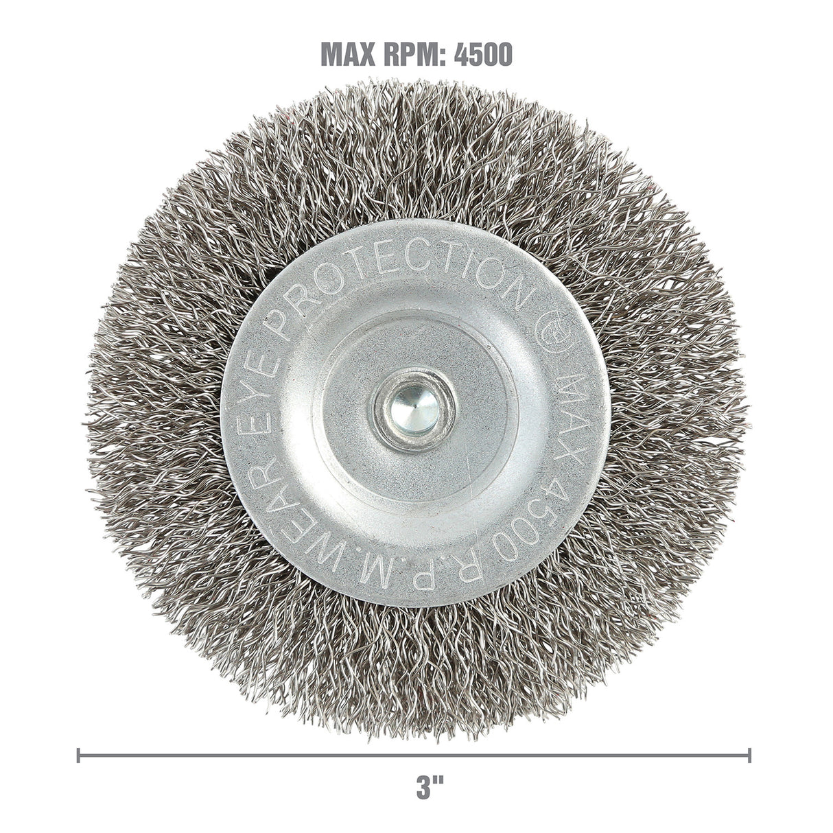 OEMTOOLS 26069 3in. Fine Wire Wheel Brush Additional Image 2