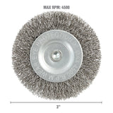 OEMTOOLS 26069 3in. Fine Wire Wheel Brush Additional Image 2