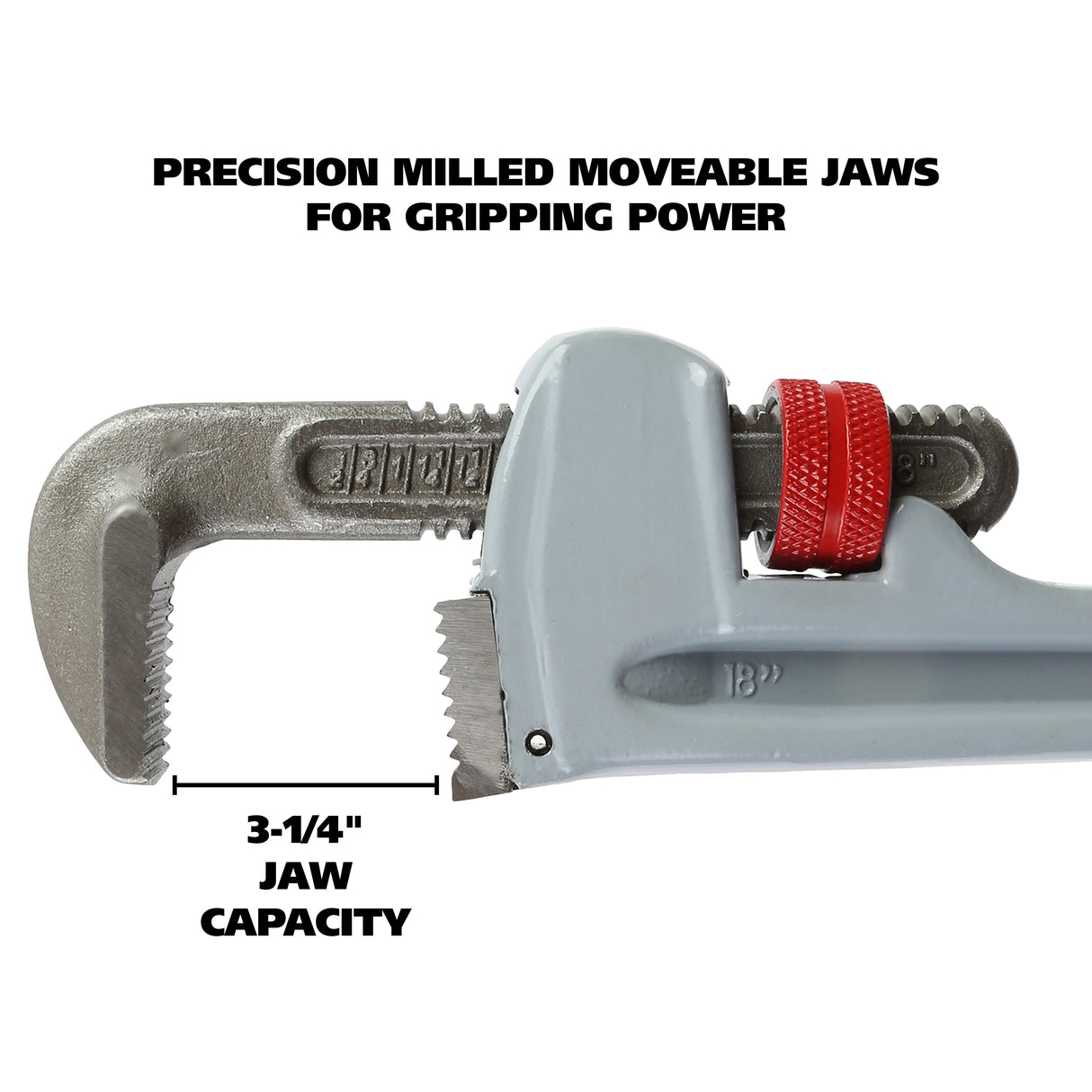 GreatNeck APW18 Aluminum Pipe Wrench (18 Inch) Additional Image 2