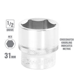 OEMTOOLS 22411 31 mm 1/2 Inch Drive Socket Additional Image 1