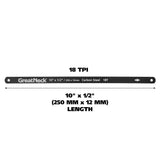 GreatNeck GF210 Standard Hacksaw Blades (10-Inch 18 TPI) – 2-Pack Additional Image 2