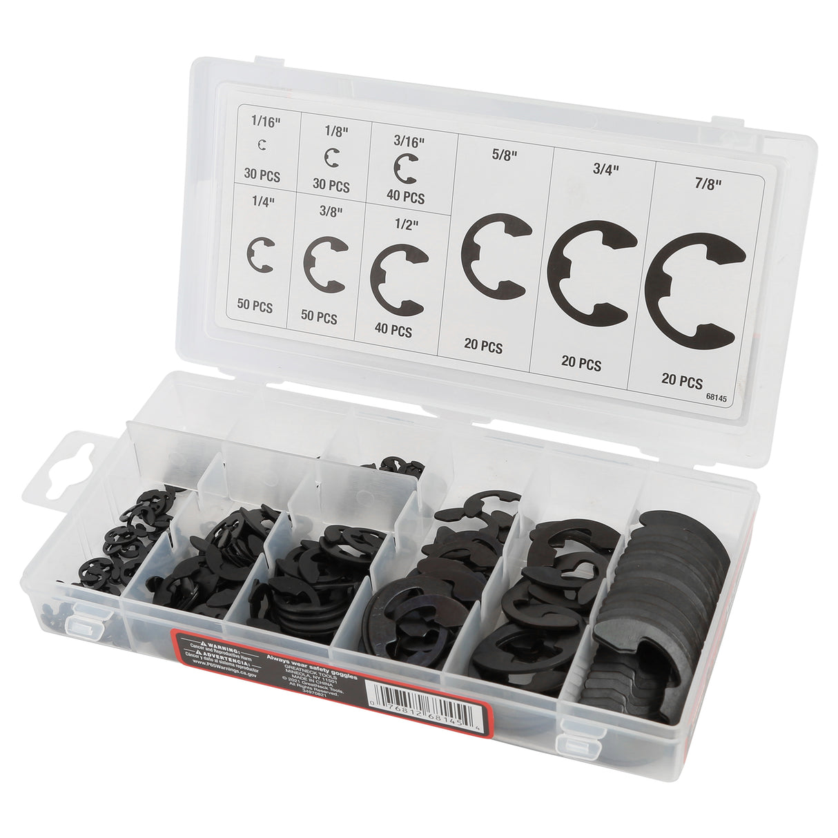 Hardware Machinery® 68145 300 Piece E-Clip Assortment Additional Image 4