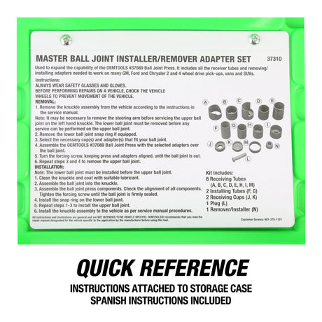 OEMTOOLS 37310 Master Ball Joint Installer/Remover Adapter Set Additional Image 5