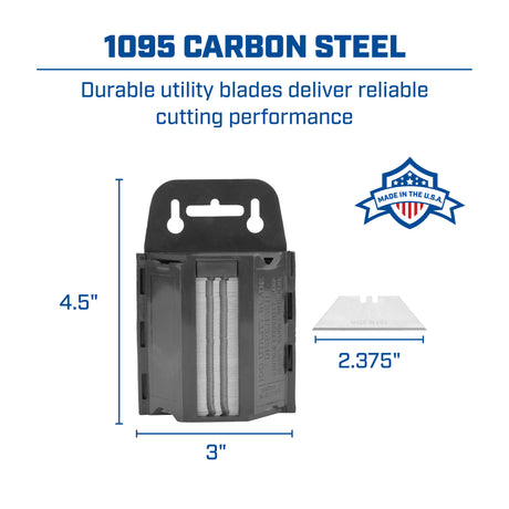 Sheffield 12282 Standard 100 Utility Blades with Dispenser Additional Image 1