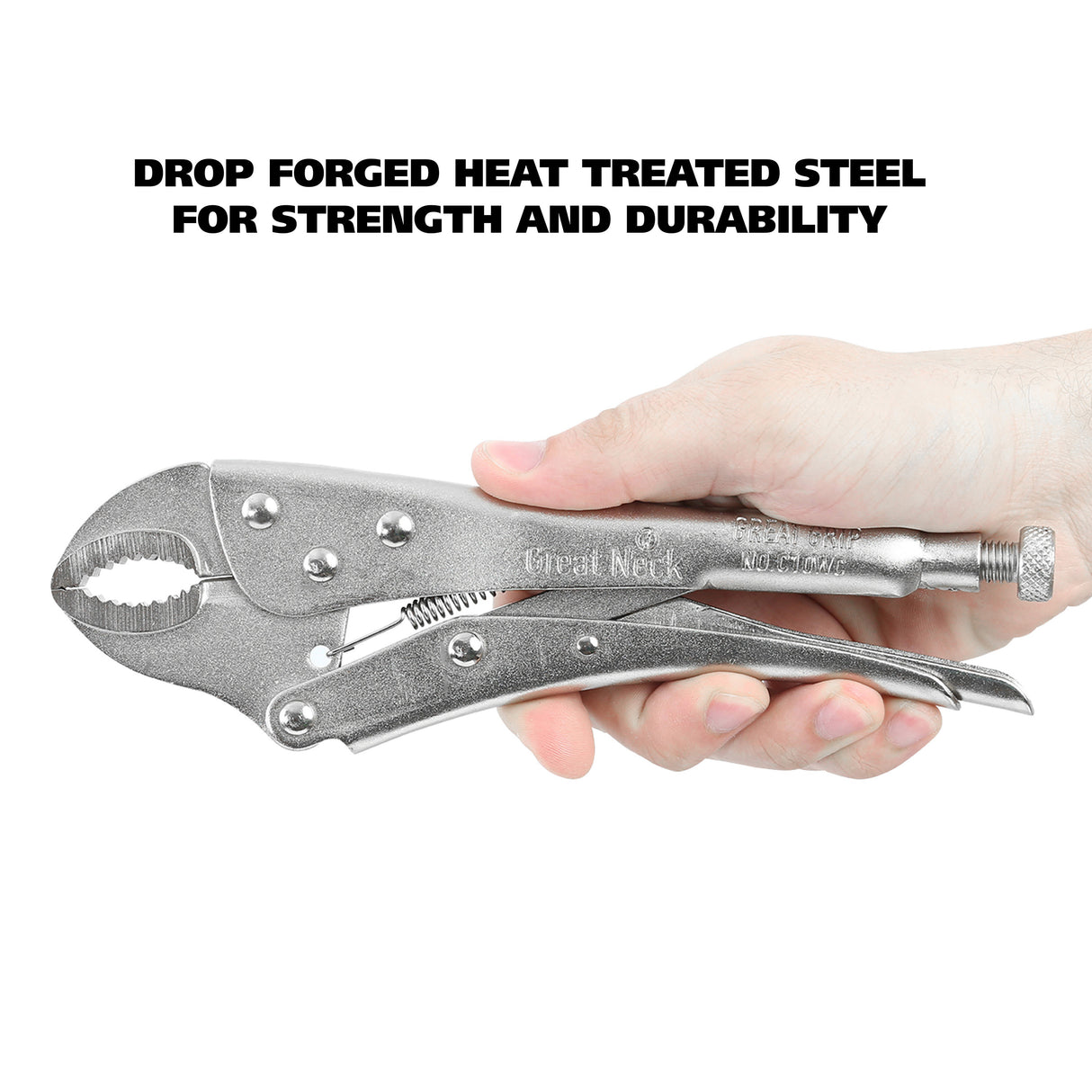 GreatNeck C10WC Curved Jaw Locking Pliers (10 Inch) Additional Image 5