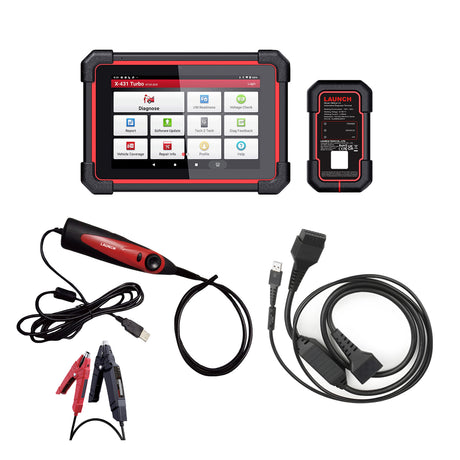 Launch X-431 Turbo III, BST-360 Battery Tester, Bi-Lateral DoIP Cable, & VSP-600 USB Video Scope Bundle Main Image