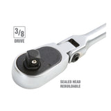 OEMTOOLS 22912 3/8 Inch Drive Ratchet with Long Handle and Flexible Head (11-1/2 Inch) Additional Image 2