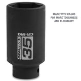 OEMTOOLS 25153 1/2 Inch Drive 6 Pt. Axle Nut Socket (35 mm) Additional Image 2