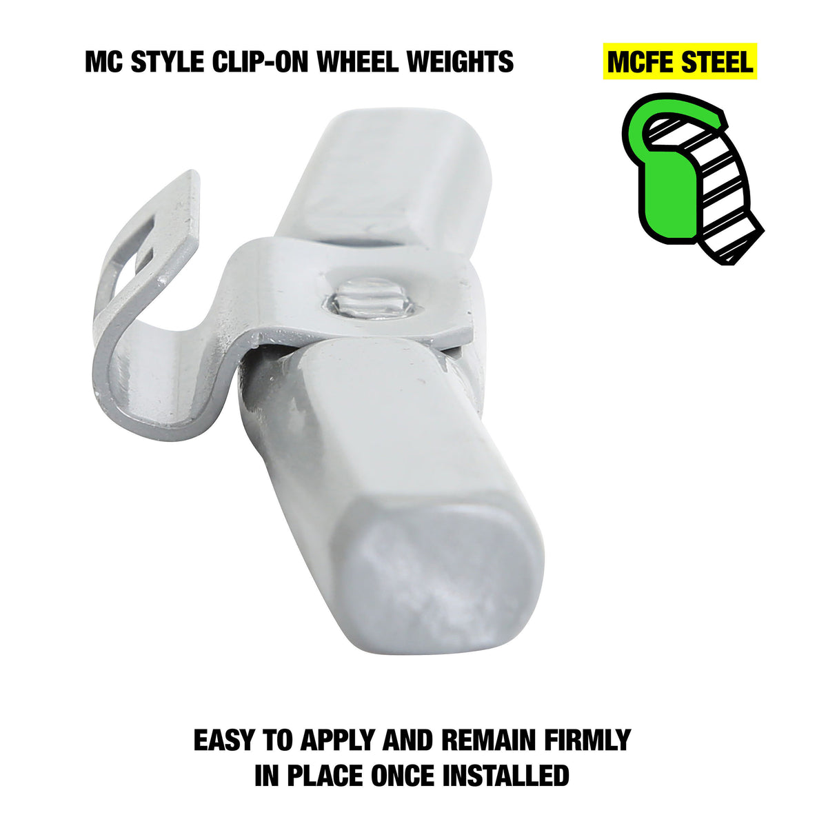 OEMTOOLS 23260 2.50 Oz. MC Style Steel Wheel Weight - 1 Box of 25 Additional Image 2