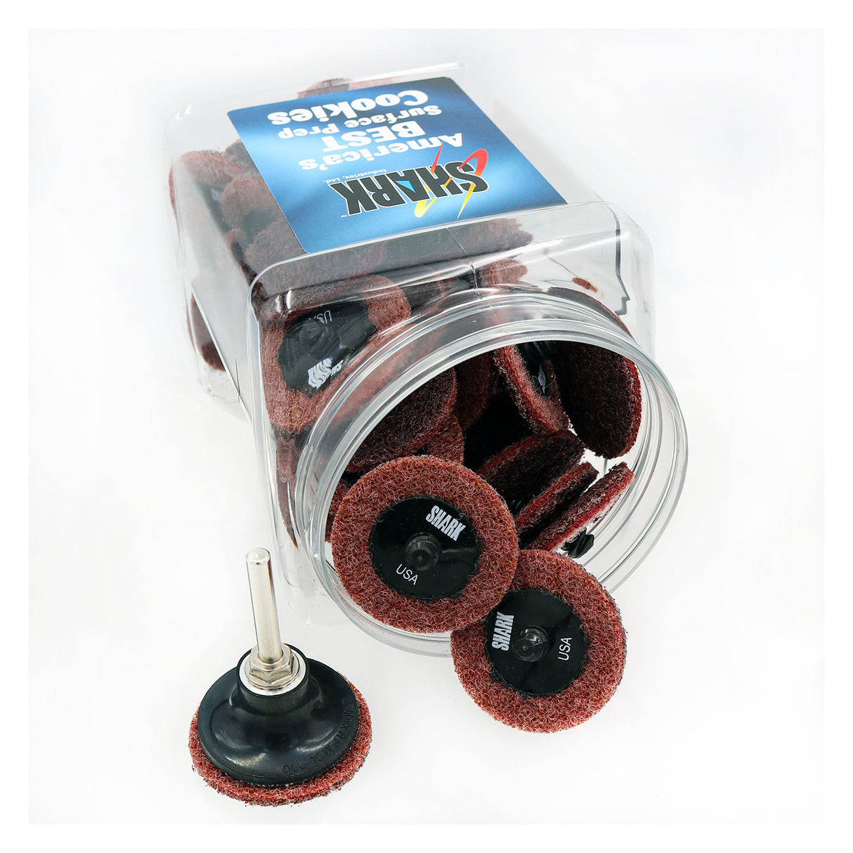 Shark Industries 13089 2in. Medium Surface Preparation Discs Jar - 50 Ct Main Image