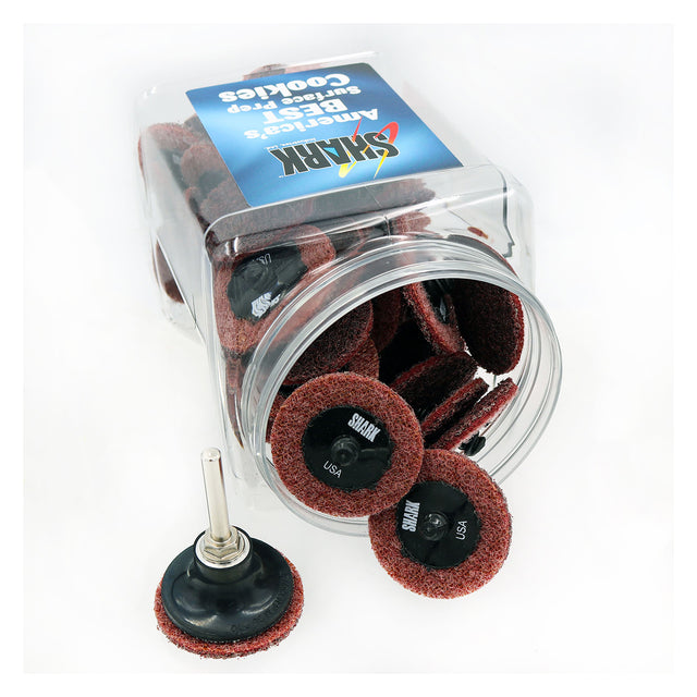 Shark Industries 13089 2in. Medium Surface Preparation Discs Jar - 50 Ct Main Image