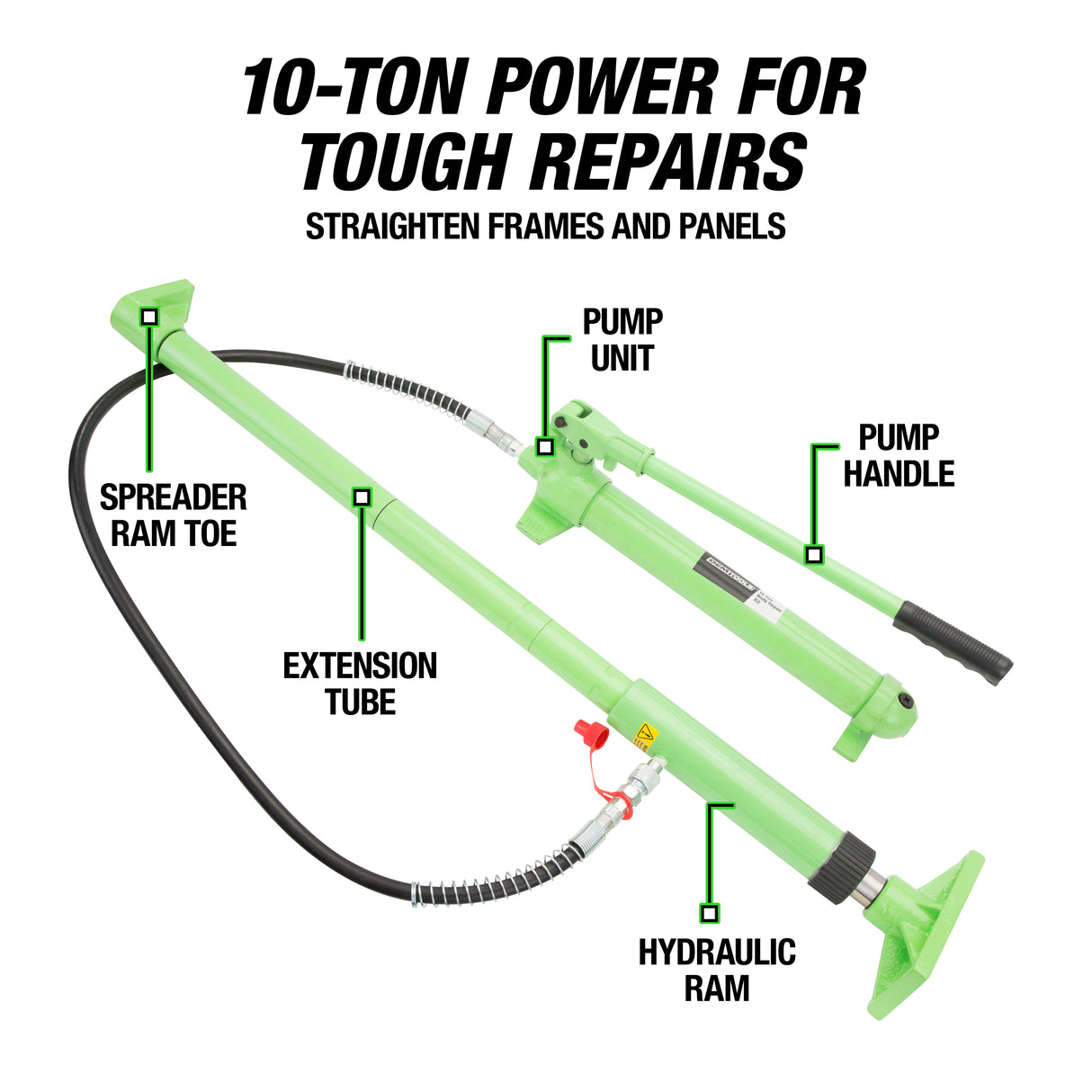OEMTOOLS 24821 10 Ton Fast Action Body Repair Kit Additional Image 2