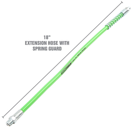 OEMTOOLS 87221 18 Inch Grease Hose with Spring Guard - 1/8in. NPT Additional Image 1