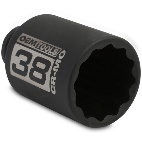 OEMTOOLS 24717 1/2 Inch Drive 12 Pt. Axle Nut Socket (38 mm) Main Image
