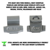OEMTOOLS 23246 10 gm. IW Style Steel Wheel Weight - 1 Box of 25 Additional Image 1
