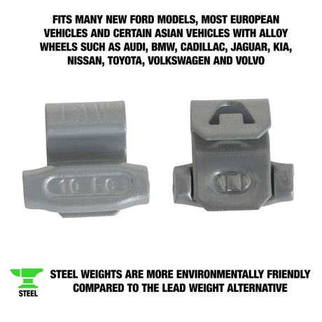 OEMTOOLS 23246 10 gm. IW Style Steel Wheel Weight - 1 Box of 25 Additional Image 1
