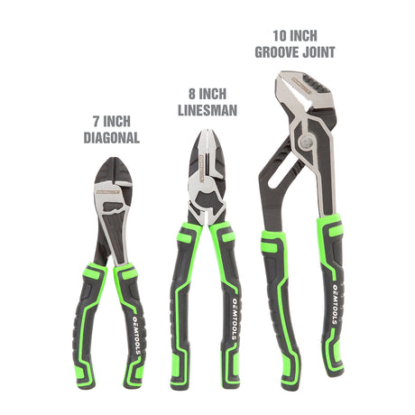 OEMTOOLS 22647 3 Piece Mechanic's Pliers Set Additional Image 1