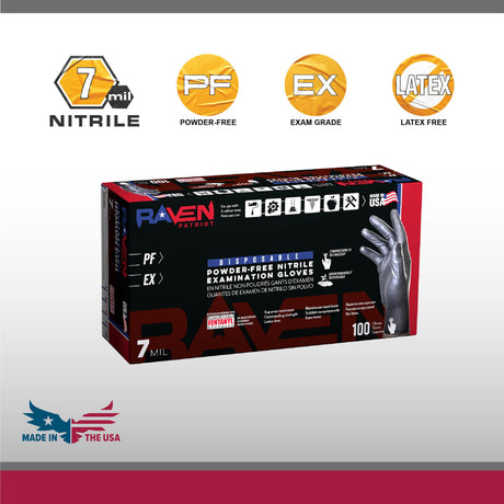 SAS 66484 Raven Patriot Nitrile Gloves - XLarge (10 Boxes of 100) Additional Image 2