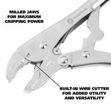 GreatNeck LP7CR 7 Inch Curved Jaw Locking Pliers Additional Image 2