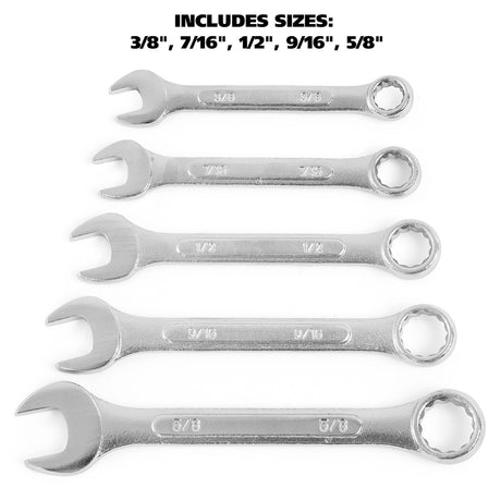 GreatNeck COW5C SAE Combination Wrench Set (5-Piece) Additional Image 1