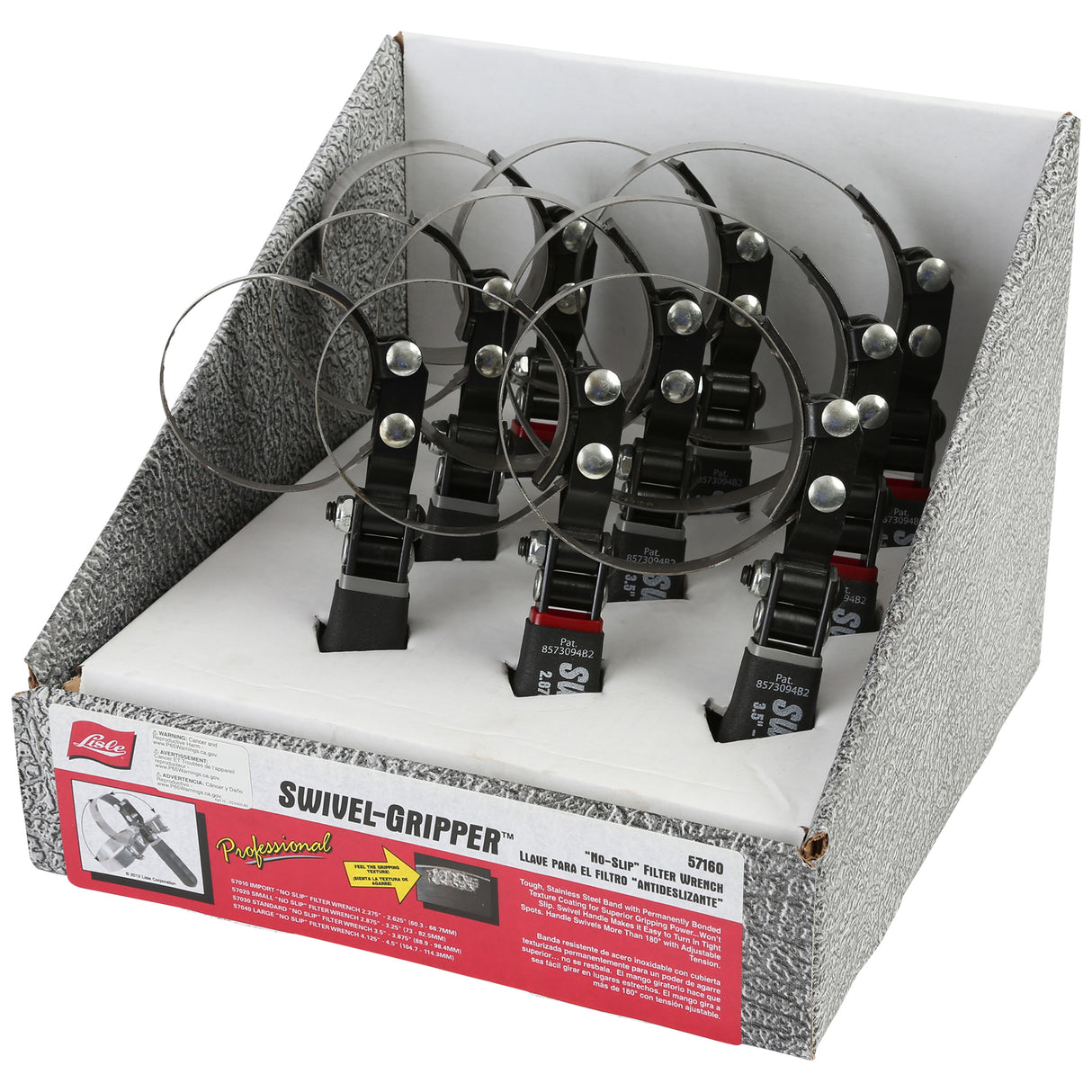 Lisle 57160 Swivel-Gripper in.No-Slipin. Filter Wrench - 9 Pack Additional Image 1