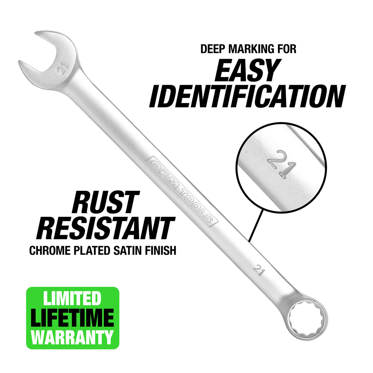 OEMTOOLS 22024 21 mm Combination Wrench (Metric) Additional Image 1