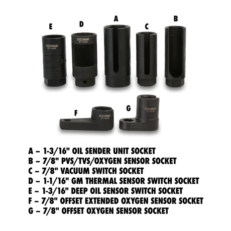 OEMTOOLS 27189 7 Piece Specialty Switch Socket Set Additional Image 2
