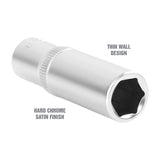 OEMTOOLS 22344 1/2 Inch 3/8 Inch Drive Deep Wall Socket Additional Image 2