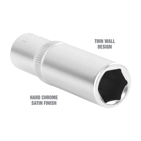 OEMTOOLS 22344 1/2 Inch 3/8 Inch Drive Deep Wall Socket Additional Image 2