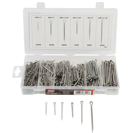 Hardware Machinery® 555 Piece Stainless Cotter Pin Assortment Main Image