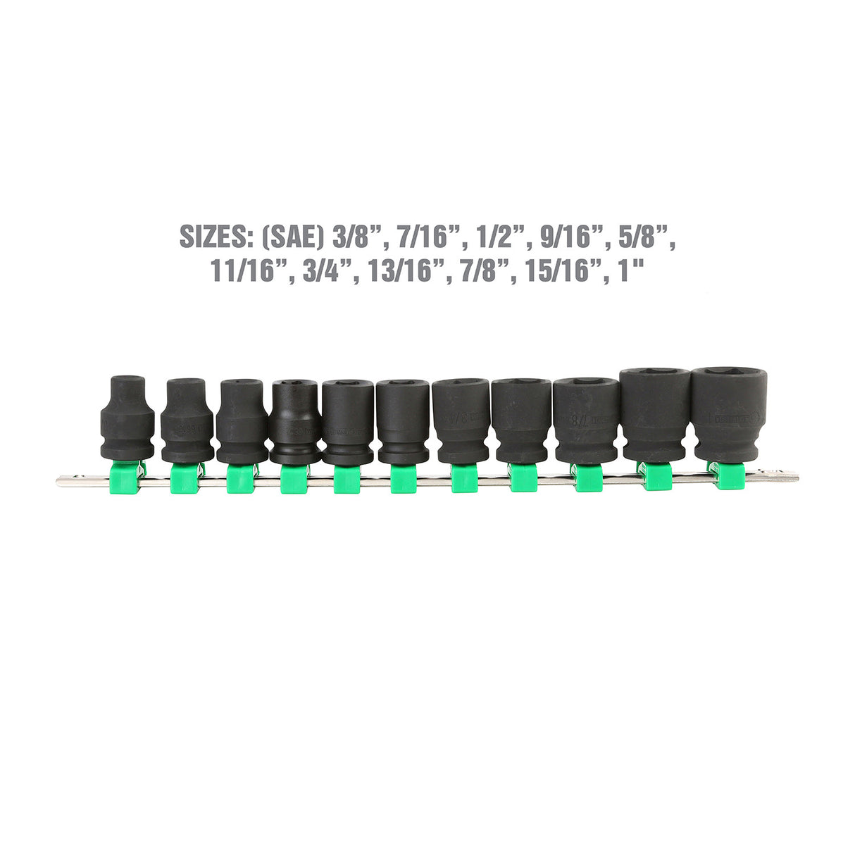 OEMTOOLS 25593 11 Piece 1/2in. Drive Impact Socket Set (SAE) Additional Image 2