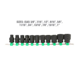 OEMTOOLS 25593 11 Piece 1/2in. Drive Impact Socket Set (SAE) Additional Image 2