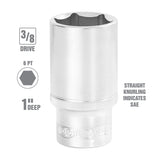 OEMTOOLS 22351 3/8 Inch Drive Deep Socket (1 Inch) Additional Image 1