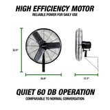 OEMTOOLS 34883 24in. Oscillating Wall Mount Fan Additional Image 5