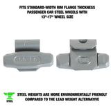 OEMTOOLS 23223 0.50 Oz. P Style Steel Wheel Weight - 1 Box of 25 Additional Image 1