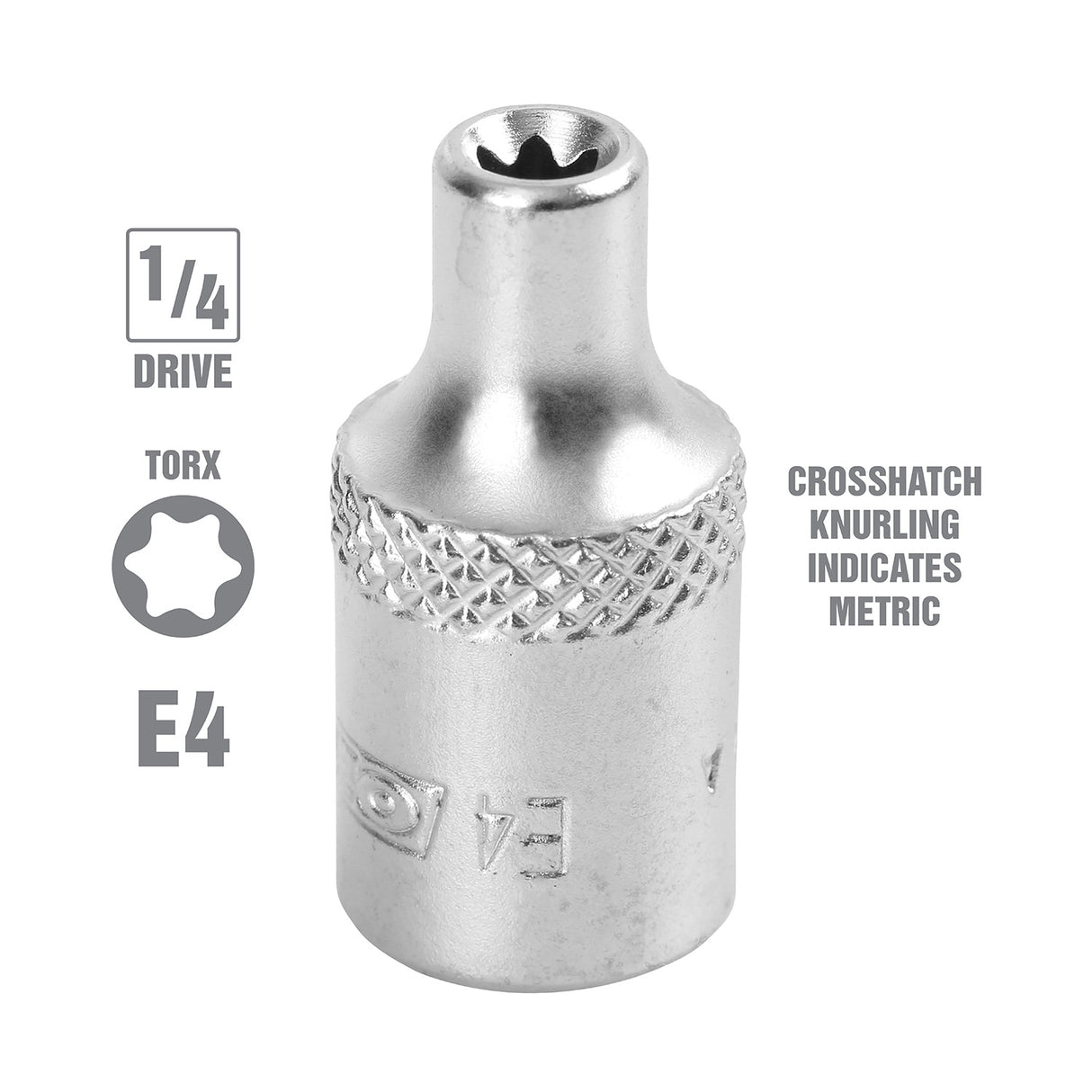 OEMTOOLS 22800 E14 1/4 Inch Drive External Star Socket Additional Image 1