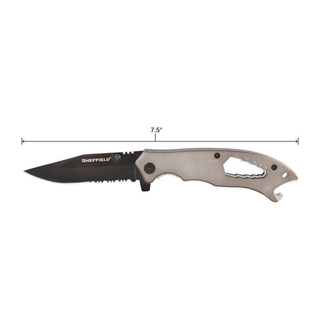 Sheffield 12170 Mechan 9-in-1 3in. Drop-Point Folding Knife Additional Image 2