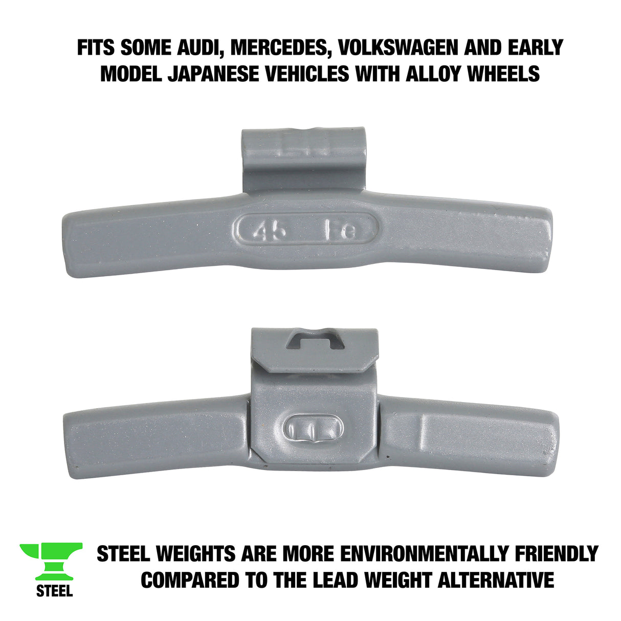 OEMTOOLS 23296 45 gm. EN Style Steel Wheel Weight - 1 Box of 25 Additional Image 1