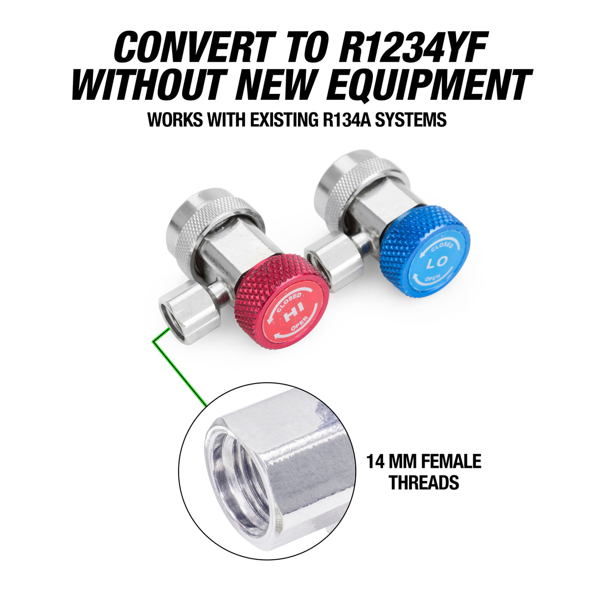 OEMTOOLS 24561 Conversion Coupler Set R134a to HFO-1234yf Additional Image 1