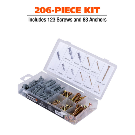 GreatNeck 68226 206-Piece Anchor/Wood Screw Assortment Additional Image 2