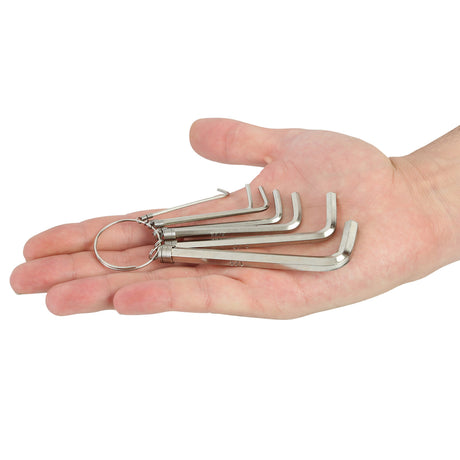 GreatNeck HKM7C Hex Key Wrench Set (7 Piece Metric) on Key Ring Additional Image 5