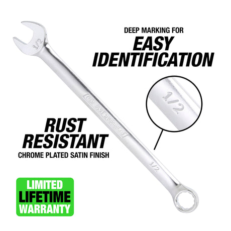 OEMTOOLS 22034 1/2in. SAE Combination Wrench Additional Image 1