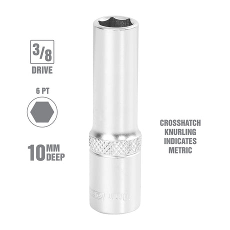 OEMTOOLS 22324 10 mm 3/8 Inch Drive Deep Socket Additional Image 1