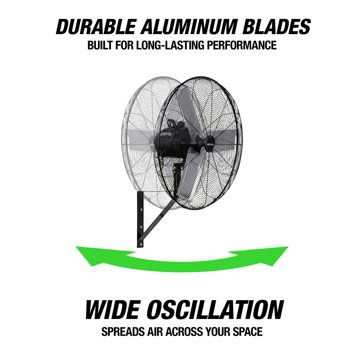 OEMTOOLS 34883 24in. Oscillating Wall Mount Fan Additional Image 3