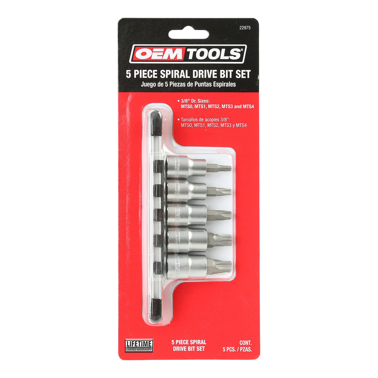 OEMTOOLS 22975 5 Piece Mortorq Drive Bit Set Additional Image 8